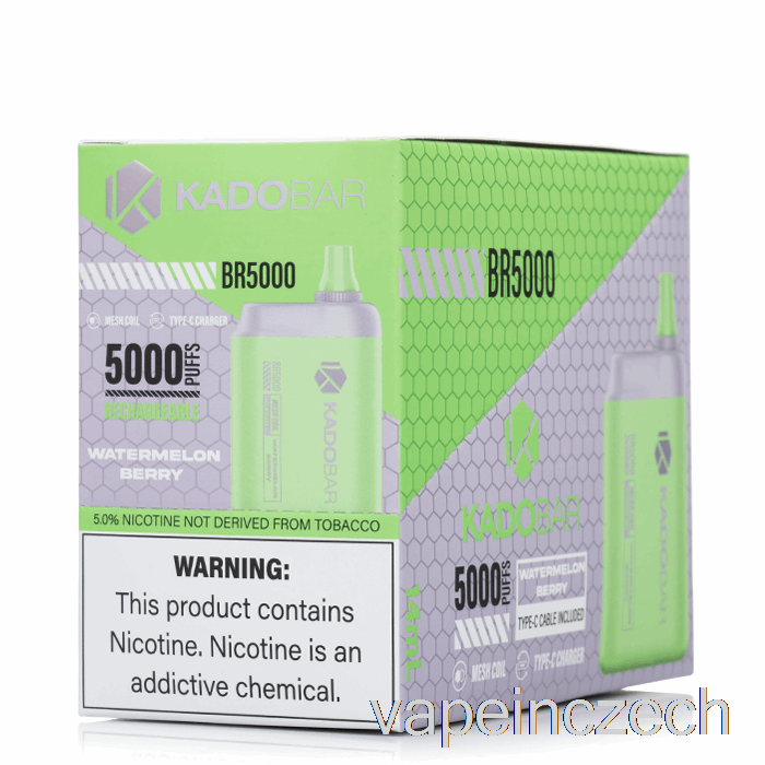 [5-balení] Kado Bar Br5000 Jednorázové Vape Pero